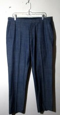 J. CREW Blue Flat Front Dress Pants Men's Size 35X32