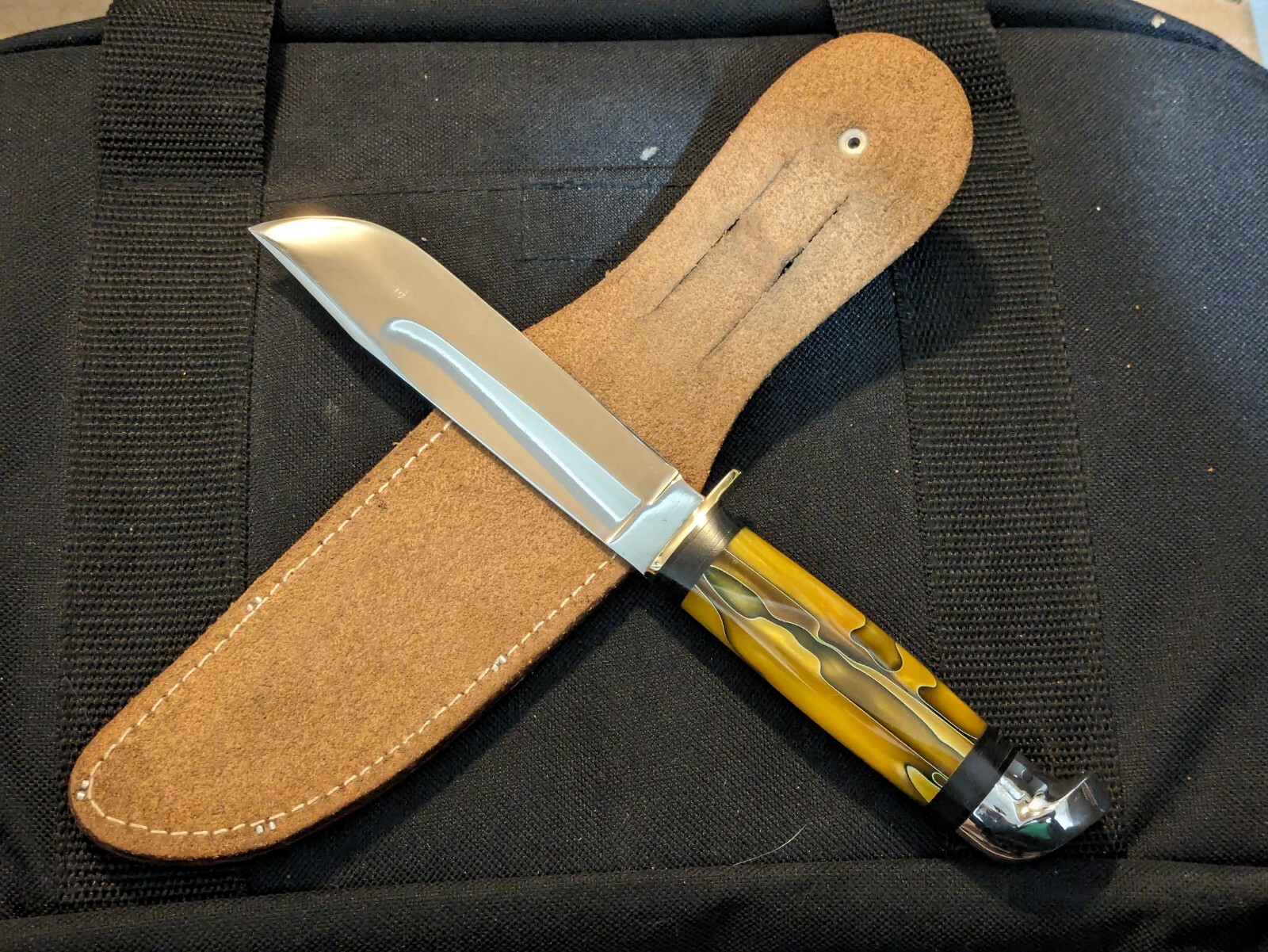 Vintage Knife Western Boulder Colo. L465 Hunter Skinner Custom Mint