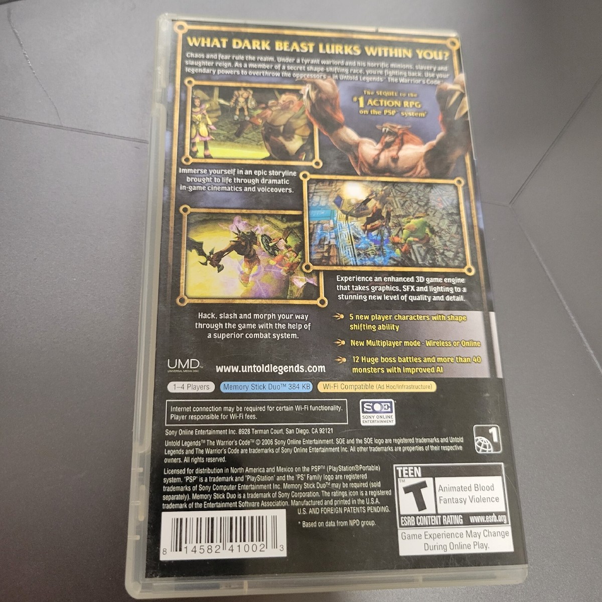 Psp - Untold Legends the Warrior's Code Sony PlayStation