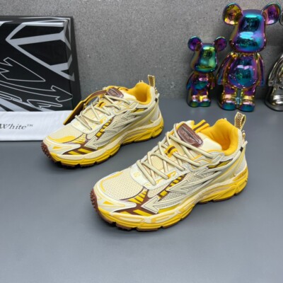 Off Arrow White Be Right Back Yellow Unisex Running Shoes Casual Street Sneakers