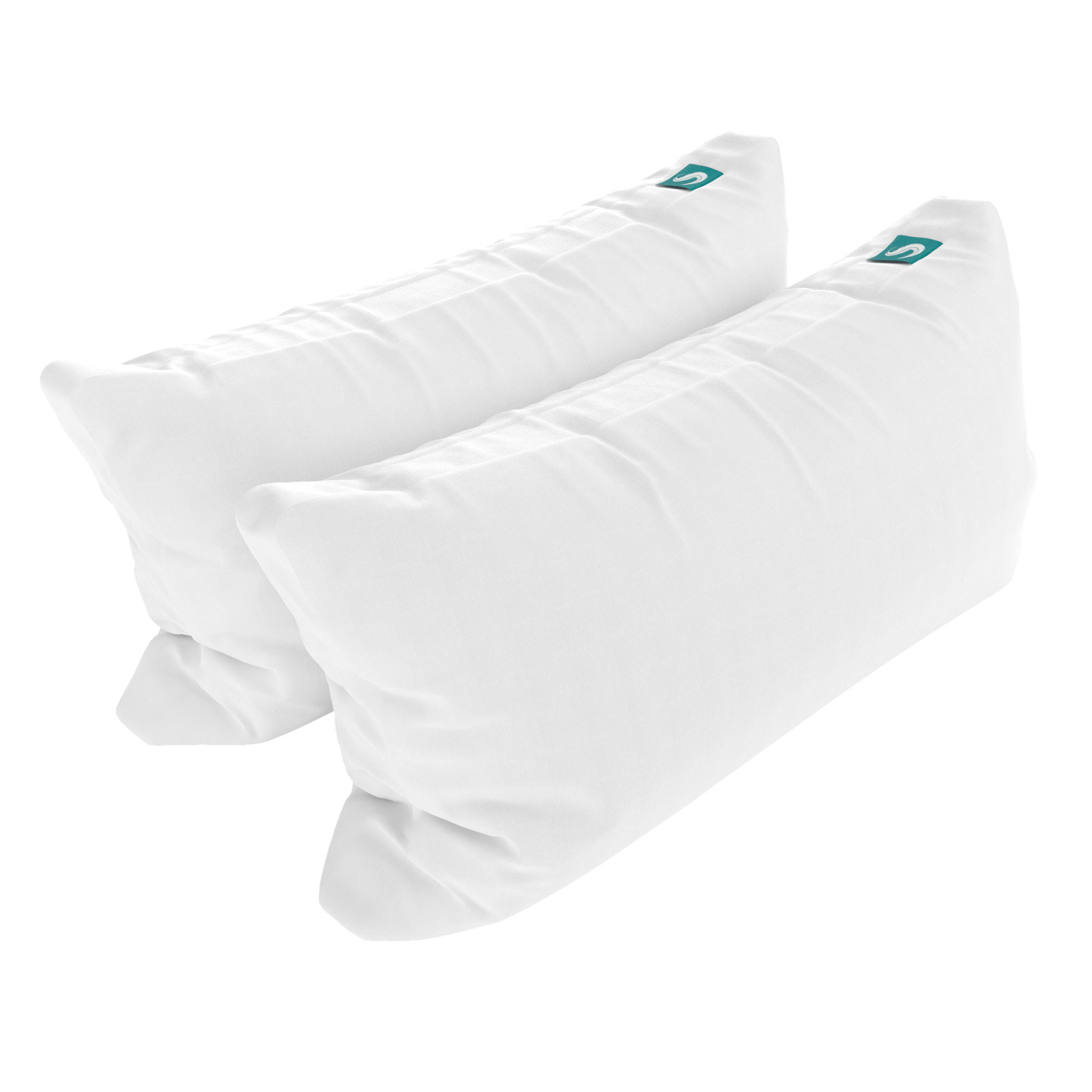 Sleepgram Bed Support Sleeping Pillow with Cover, King Size, White (2