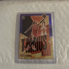 2021-22 Panini Donruss Optic - T-Minus 3, 2, 1 Purple Prizm #13 Trae Young