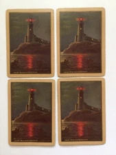 (4) Antique Congress 606 “Beacon Light” Playing Cards,James Tyler c. 1920’s