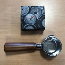 Pavoni Pre-2000 Bottomless Wooden Handle Portafilter + IMS 20g Filter Basket Set