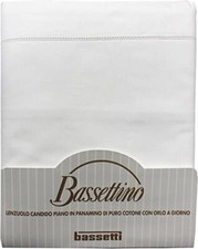 Lenzuola sopra piano Bassetti Bassettino cotone orlo a giorno Matrimoniale AA459