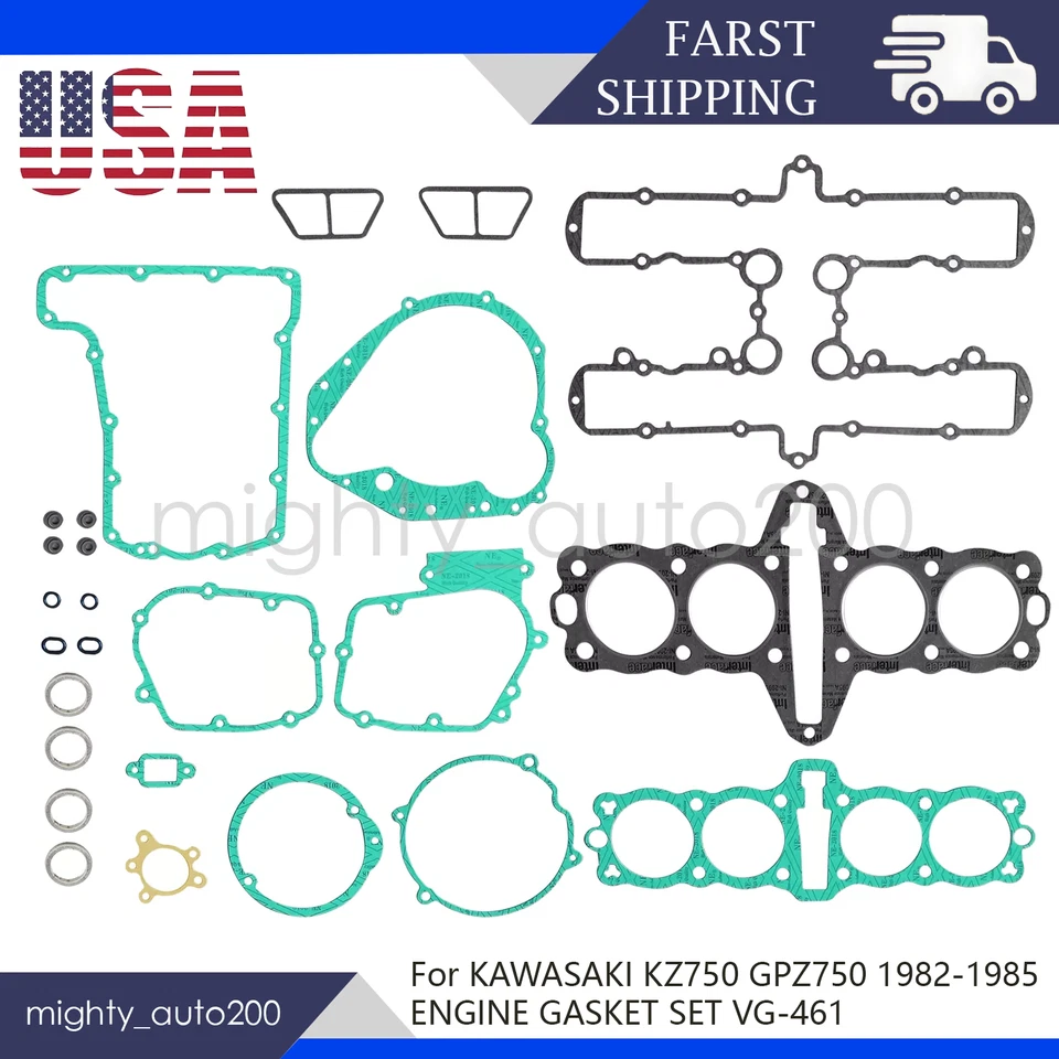 JUEGO DE JUNTAS DE MOTOR PARA KAWASAKI KZ750 GPZ750 19821983 19841985 VG-461 Foto 2 de 4