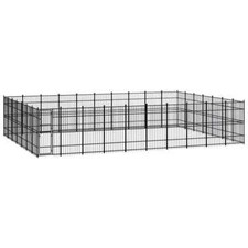 NNEVL Outdoor Dog Kennel Steel 64.51 m 