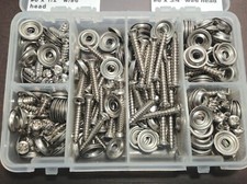 150pc Ford 8 W6 Oval Head Stainless Door Kick Panel Screws Washers Assortment 150pc Ford 8 W6 Oval Head Stainless Door Kick Panel Screws Washers Assortment