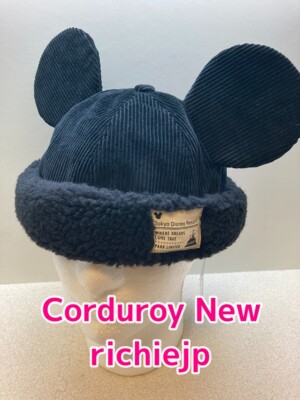 Japan Tokyo Disney Resort Cap Fluffy Black Hat Ears Headband