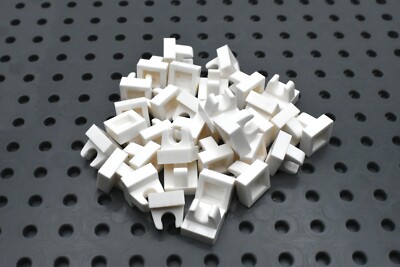 TCM BRICKS White Plate 1x1 with Clip X25 Compatible Parts & Pieces