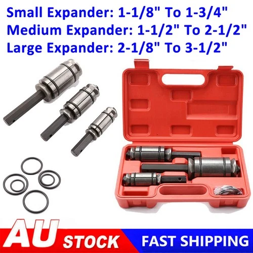 3Pcs/Set Muffler Exhaust Expander Tail Pipe Kit Pipe Dent Remover Expander Tool