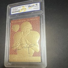 2006 Merrick Mint Feel the Game Gold Tom Brady 2000 Draft Pick Patriots WCG 10