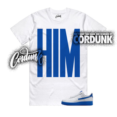 Air Force 1 Game Royal Blue White Hyper Dunk Low T Shirt Match HIMTALL
