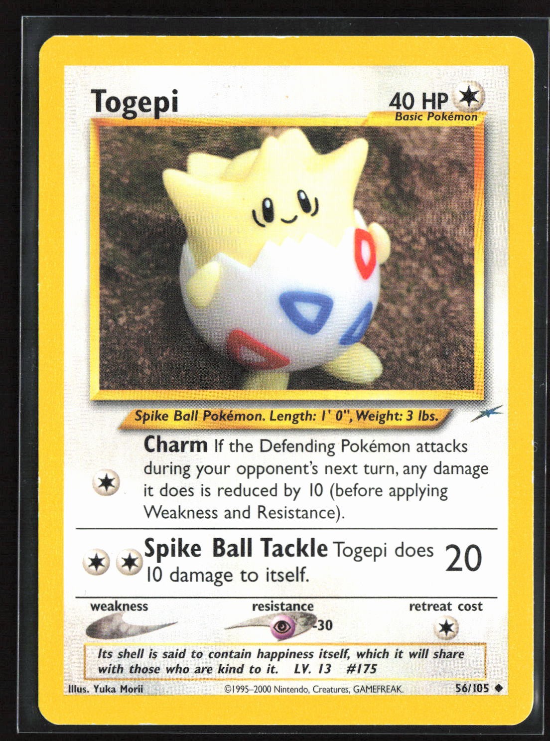 Pokemon TCG - Togepi Unlimited Uncommon Neo Destiny 056/105 MP