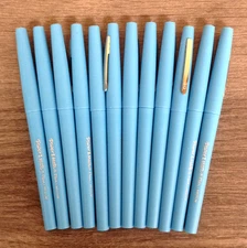 Lot of 12 Paper Mate Flair Felt Tip Pens SKY BLUE 0.7mm Medium Point New
