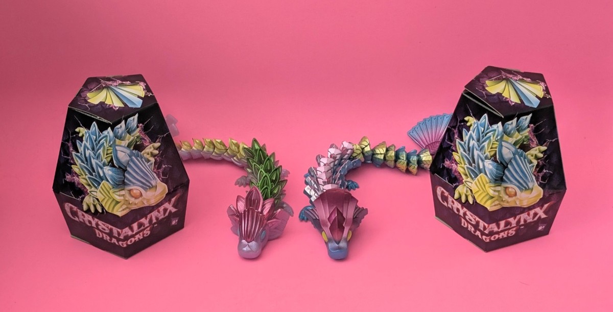 CRYSTALYNX DRAGONS Articulated Dragon SUPER RARE Twins 2026 Series