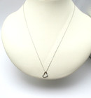 B. David 14K White Gold Heart Pendant Necklace 18" in Box 0.8 Gr [N133] — photo 6