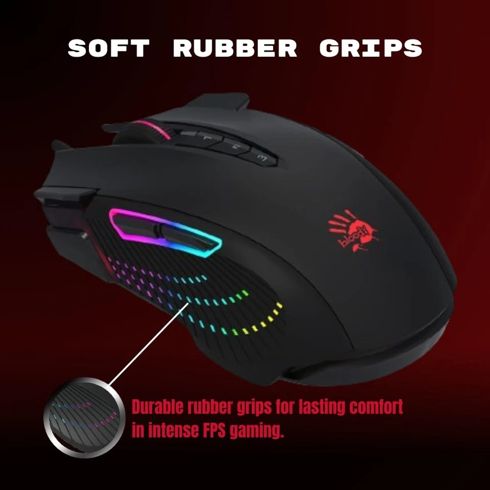J90s RGB Gaming Mouse, High Precision 8000 CPI, 150 IPS, 25g Acceleration, 12... - Image 4 of 4