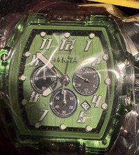 New Invicta S1 Rally Kinesia Anatomic 47mm Men's Watch Clear Green Black 50084