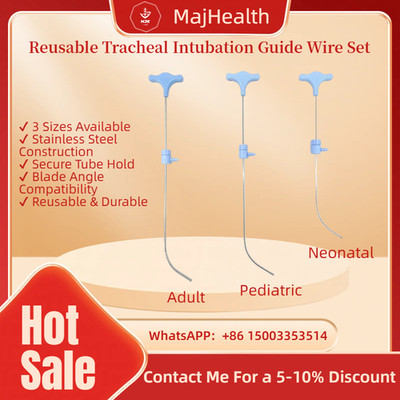 Reusable Cath Guide Reusable Tracheal Intubation Guide Wire Set - 3 Sizes w/Catheter ...
