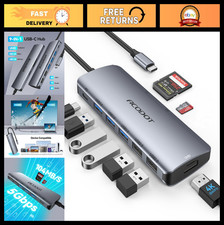 9-in-1 USB C Hub Adapter, 4K HDMI, 3 USB 3.0 Ports, SD/TF Reader, 100W PD
