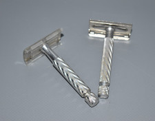 2 x Vintage Gillette Rasierhobel alt Fach #E4
