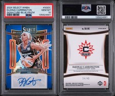 DiJonai Carrington Signatures #SG-DC Blue Prizm /49 PSA 10 - 2024 Panini Select
