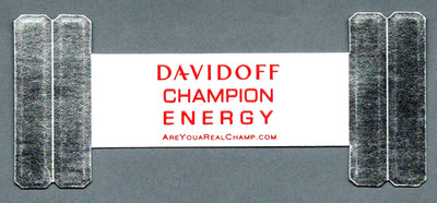 Davidoff Champion Energy Silver Advertising Card - Advertising Card