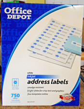 1" x 2 5/8"Self-Adhesive Address Labels Inkjet-Partial Package-690 Labels