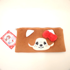 Monchhichi x Hello Kitty Face Flat Pouch Sanrio Japan Limited 2024 Plush Bag