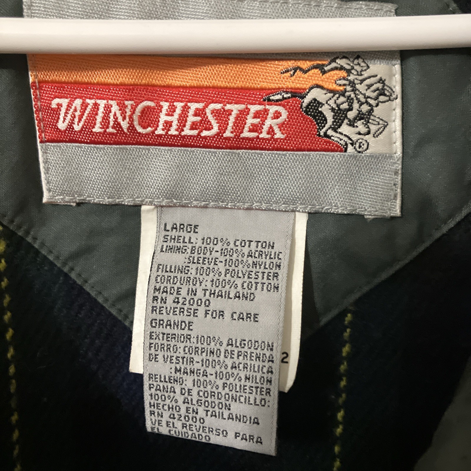 Winchester Jacket Lined Collared Snap Green (Plai… - image 2