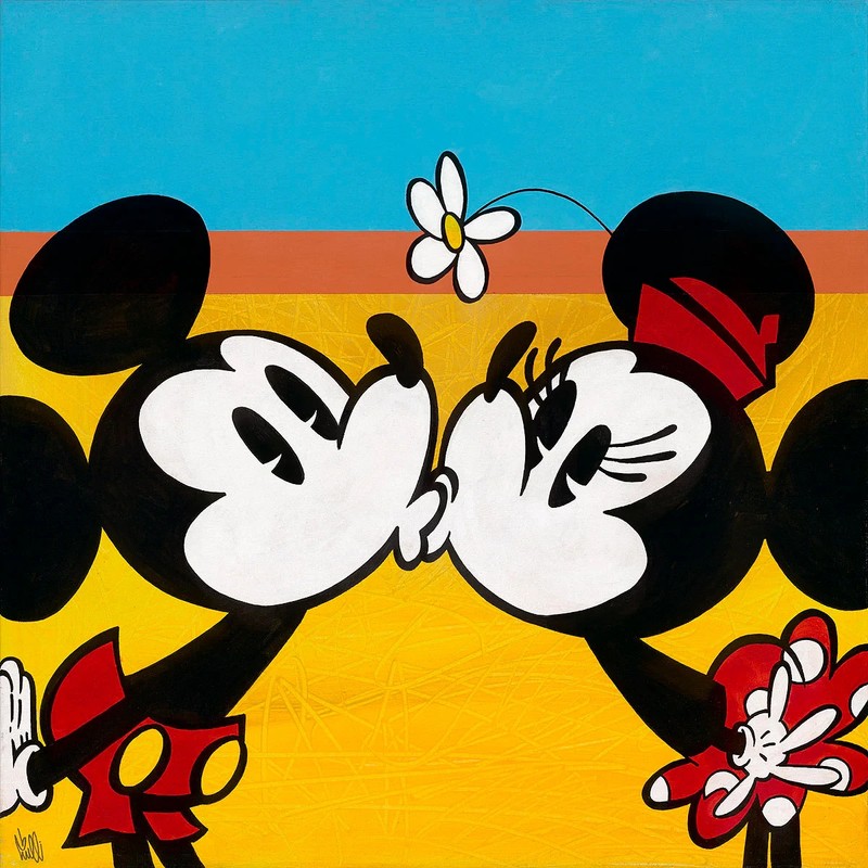 Mickey Mouse Walt Disney Beau Hufford Signed Ltd Ed Canvas Print 195 Sweethearts