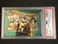 Terry Bradshaw 2024 Panini Select Snapshots-Green Prizm 5/5 PSA 10