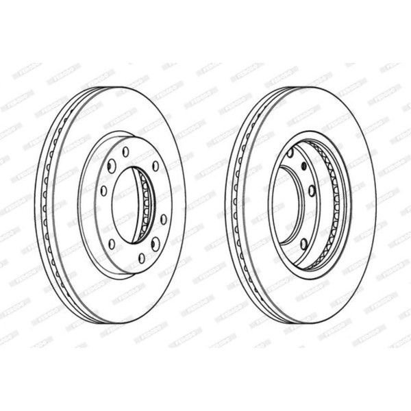 Ferodo 2X Bremsscheibe Vorne Ø300 Mm BelüFtet FüR Hyundai H-1 Travel TQ 2.5-image