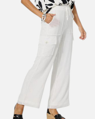 Marla Wynne Lagenlook Gr. Small Hose Chiffon Cargohose Neu Cloud