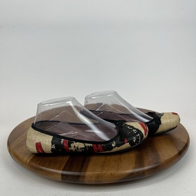 Womens Alaia Paris Barneys New York Vintage Raffia Logo Ballet Flats Size EU 36