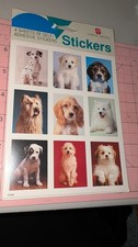 Vintage American Greetings Stickers Dogs Puppies 4 Sheets New Pack
