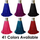 40" Long Satin Skirt Full Circle Swing Belly Dance Costume Tribal Jupe Rock