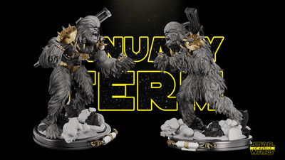 BLACK KRRSANTAN Star Wars Motto 3D Figur / Diorama / Skulptur von SW3D