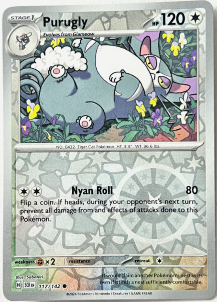 Purugly - 117/142 - Reverse Holo - Stellar Crown - NM/M