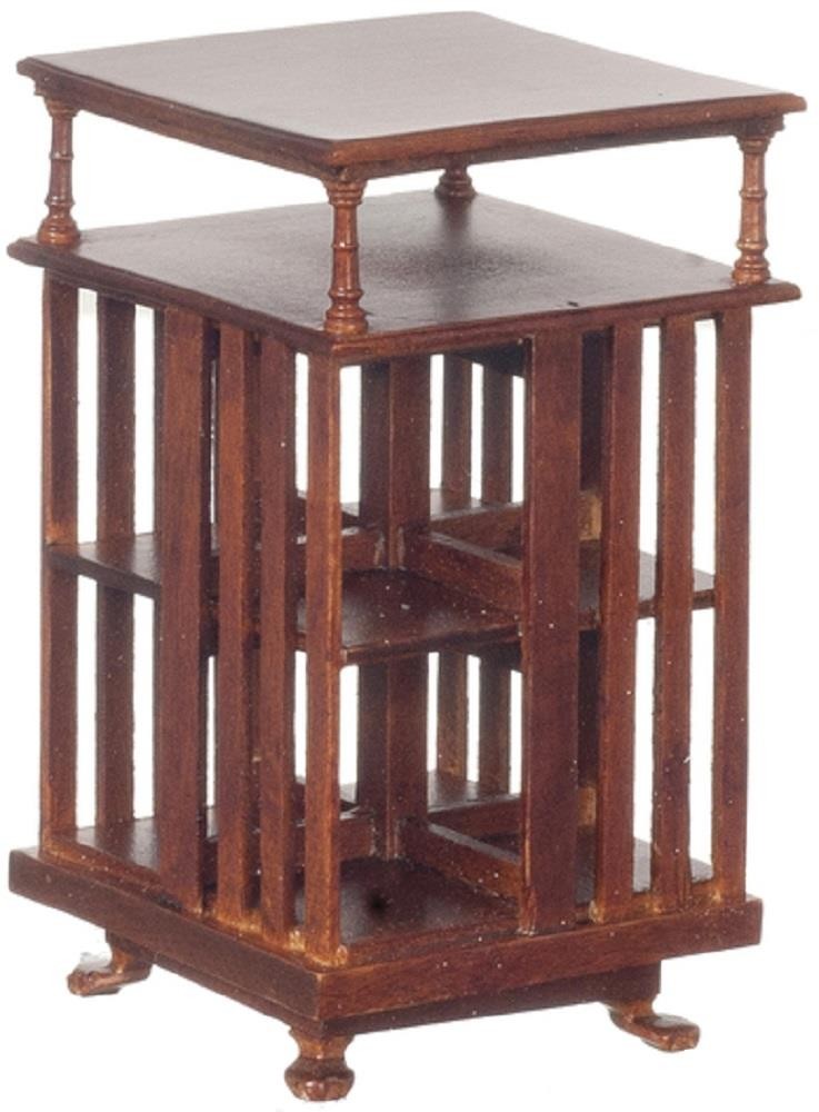 Dolls House Walnut Mission Library Table JBM Miniature Study Office Furniture