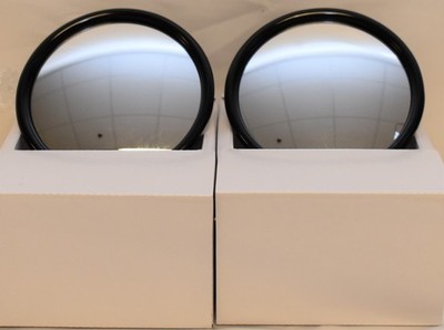 Stainless Steel 6'' Spot Convex Mirror w/5/16'' Center Stud Mount w/Brkt - Pair