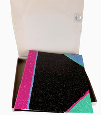 Vintage 1980's Hallmark Black Splatter Memphis Design Style Scrapbook Unused NOS