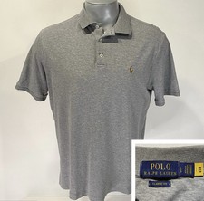 Polo Ralph Lauren Mens L Large Short Sleeve Gray Heather Shirt Smooth Cotton
