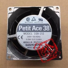 109-151 Cooling Fan 80x80x38mm AC200V 9/8W 0.07/0.06A Aluminum New