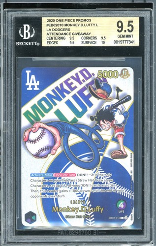 2025 One Piece Card Game Promos Monkey.D.Luffy L BGS 9.5