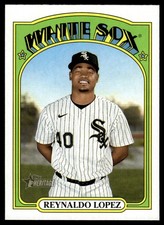2021 TOPPS HERITAGE BASEBALL CARD REYNALDO LOPEZ #605 CHICAGO WHITE SOX 6517