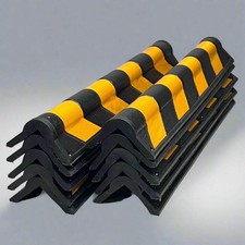 Rubber Corner Guard 10 Pcs Sz 31" L x 6.5" W, Black Yellow