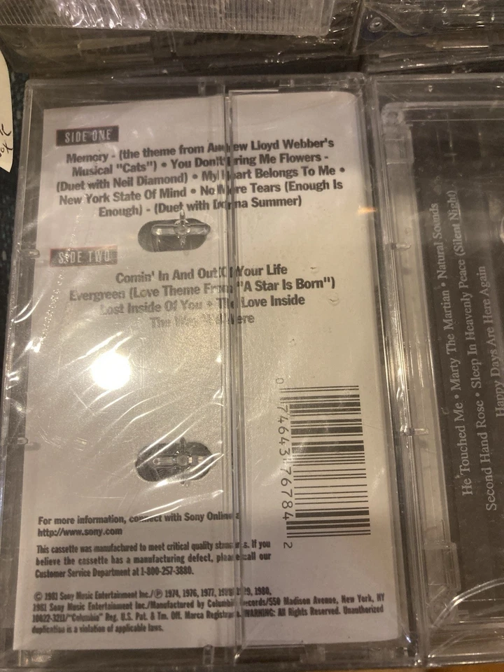 BARBARA STREISAND-Memories & A Happening in Central Park SET of 2 Cassettes -NEW - Image 3 of 4