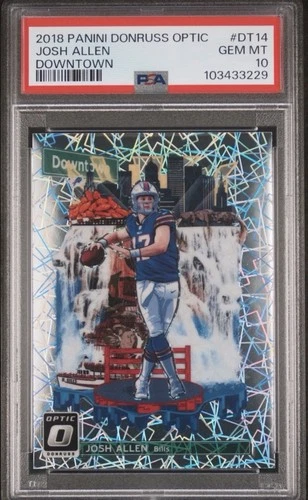 2018 PANINI DONRUSS OPTIC DOWNTOWN #DT14 JOSH ALLEN PSA 10 CHASER